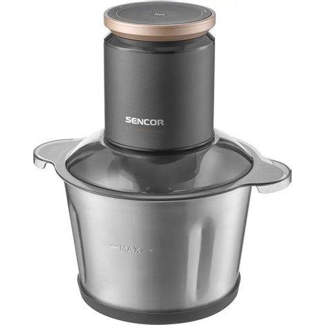 Hachoir électrique Sencor SCB 8000BK - Vitesse continue réglable - 9 lames titane - Bol inox 3 L - 800 W - Noir (1/5)