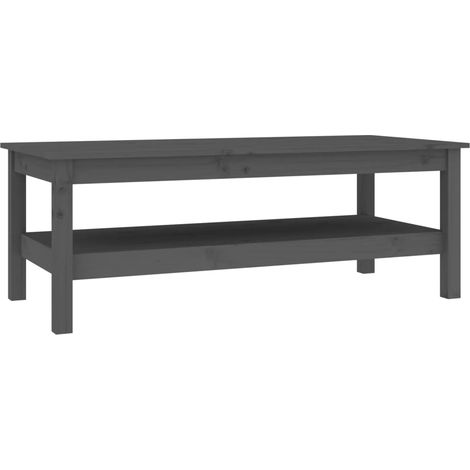 Maison Exclusive - Couchtisch Grau 110x50x40 cm Massivholz Kiefer
