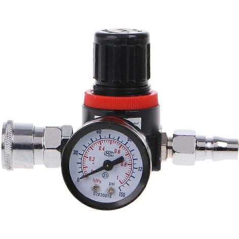Sprühregler-Druckmanometer 1/4" Mini-Inline-Filter-Separator-Manometer (1/5)