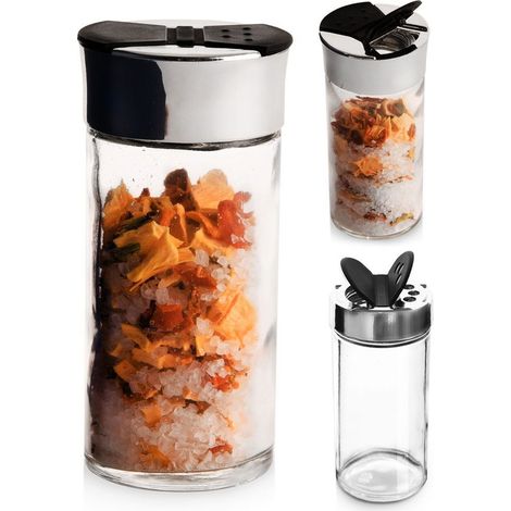 Pot à épices de cuisine avec passoire intégrée, en verre, 100 ml (1/5)