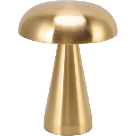 Lampe de table Champignon Moderne Minimaliste Industrielle, 3 Couleurs, Variateur, Rechargeable, Toucher Innovant, Or (1/5)