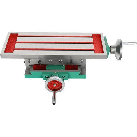 Mini fresatrice da tavolo, regolazione di precisione, ghisa resistente, rossa (1/2)