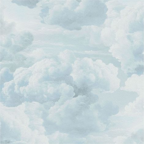 Nature wallpaper wall Profhome 399853 hot embossed non-woven wallpaper slightly textured with clouds matt blue blue grey white 5,33 m2 (1/5)