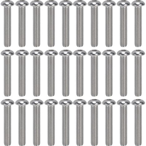 30 pièces vis à tête cylindrique hexagonale creuse A2 inox M10x1.5 filetage gros pas lot kit M10x55 (1/5)