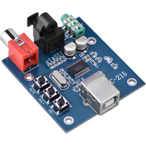 PCM2704 USB DAC vers S/PDIF Carte Son HiFi Décodeur Audio Sortie Analogique 3.5mm pour PC (1/5)