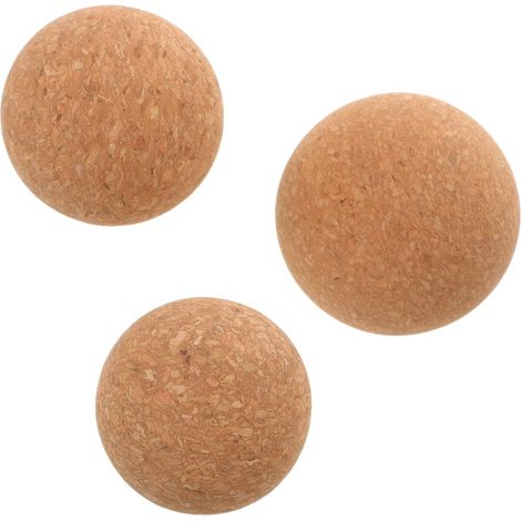 Lot de 3 rouleaux de massage en liège, balles de massage pour fascia, équipement de yoga pour la relaxation des muscles des pieds, des mains et du dos. Balles d'exercice (1/5)