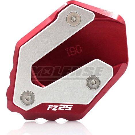 (Rouge-FZ25) Compatible avec les motos YAMAHA FZ 25 FZ-25 FZ25 (2017-2024) : béquille latérale, extension et support. (1/4)