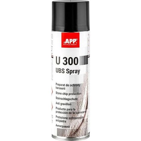 Bombe de peinture - Anti-gravillon - Noir - Carrosserie - APP U300 UBS Spray - 500ml (1/4)