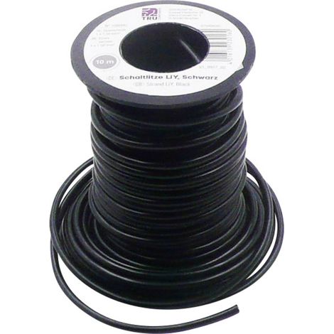 TRU COMPONENTS 1566842 Litze LiY 1 x 1.50 mm² Schwarz 10 m