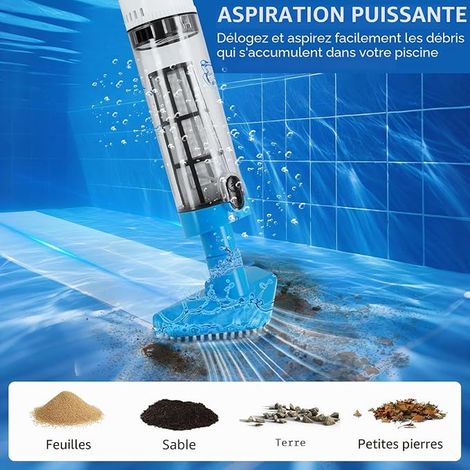 Aspirateur de Piscine sans Fil Nettoyeur Manuel sans Fil (1/3)