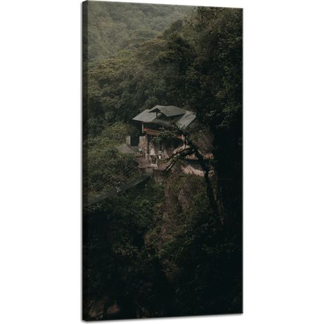 Impression sur toile Maison de montagne 40x80 cm
