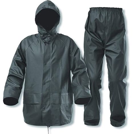 ZVD – Combinaison de pluie imperméable pour hommes et femmes – Tissu polyester 45 mm – Coutures MicroWeld – Taille XXL pour travaux extérieurs (1/5)