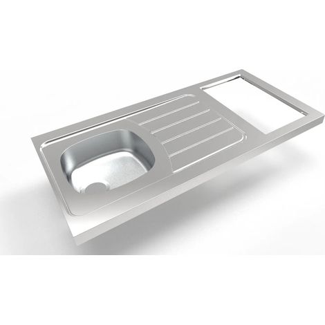 Kit lavello 120x60, con foro per Domino (non fornito) (1/2)