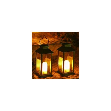 Lanterne solaire LED décorative – Matériau ABS solide – Éclairage jusqu'à 8 heures – Design rétro avec motif rhombique (1/4)