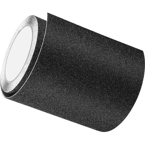 Black Non Slip Tape,Bande Antidérapante adhésive, Bande Antidérapante Adhésive pour Escaliers, avec Ruban adhésif antidérapant pour escaliers, marches, revêtements de Sol 15cm x 5m (1/5)