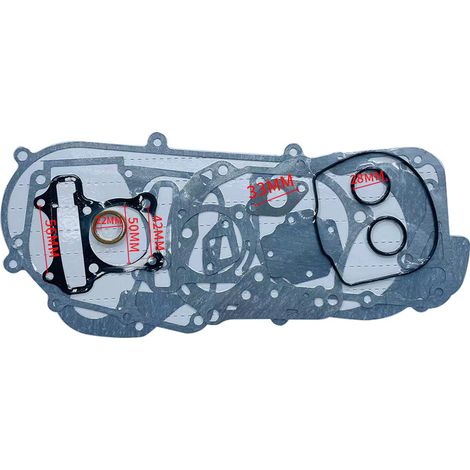Piston liner seal for GY6-80 Extended 100cc motorcycle cylinder, compatible with the GY6 Haomai 80 Extended 100cc cylinder, 50mm bore. (1/4)