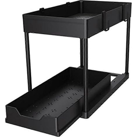 Panier coulissant à 2 niveaux pour rangement sous évier -- (1/5)