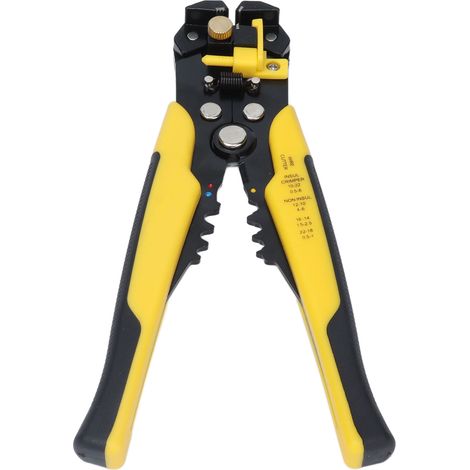 Pince à dénuder automatique 5 en 1, outil multifonctionnel, pince à sertir, sertisseur de câbles, jaune