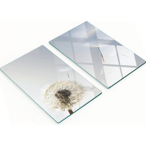 Tablas de cortar decorativas de cristal para cocina con diseño de diente de león, 2 x 30 x 52 cm. (1/5)