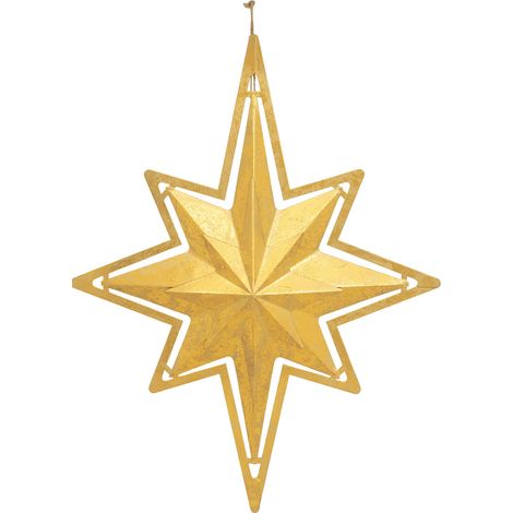 Déco murale Étoile en Métal Doré H 45 cm - Feeric Christmas (1/2)