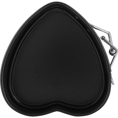 Moule à gâteau en acier au carbone, antiadhésif, forme cœur, avec fond amovible, plaque de cuisson non collante (1/5)