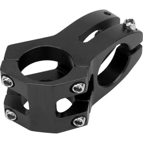 LUNJE 31,8 x 45 mm Mountainbike-Vorbau, Aluminiumlegierung, hohl, kurzer Griff, Riser, Schwarz (1/5)