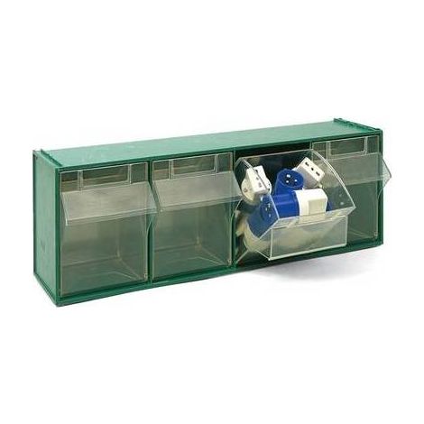 CASSETTIERA SOVRAPPONIBILE IN PP FOX 104 - MM 600x177x H.206 Misura: Verde LxPxH = mm 600x177x206
