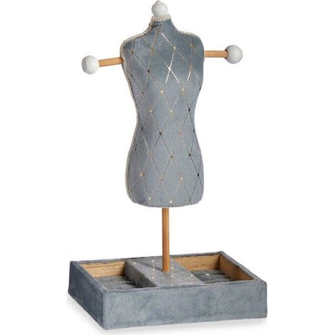 Joyero de Pie Gris Rombos Madera 8430852839411 S3608798 Gift Decor (1/4)