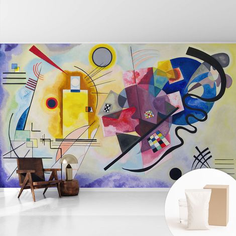 Tapete Vliestapete mit Kleber - Wanddekoration - Wandfolie - 3D Tapete Wand - Wohnungsdeko Farbenfrohe Abstraktion 416x254 cm (1/5)