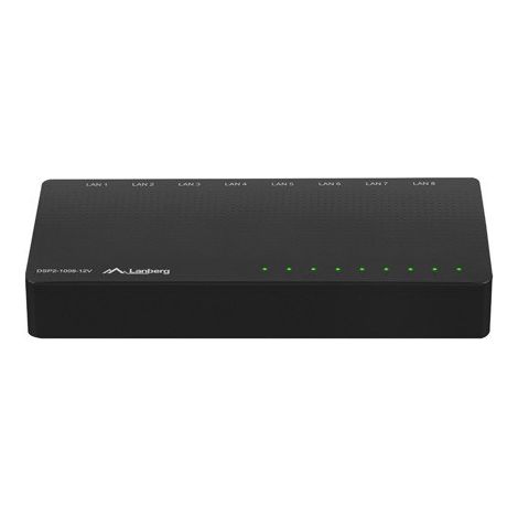 Lanberg 8-Port Gigabit Ethernet Switch - Unmanaged, 12V (1/4)