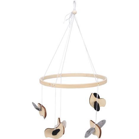 Carillon éolien en bois, motif animaux, fait main, à suspendre, pour patio, jardin, pelouse, balcon, salon, chambre. (1/5)