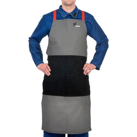 ELMAG Schweißerschürze WELDAS 38-4442 Arc Knight Gr. 60 x 107 cm / mit Hosenträger (1/5)