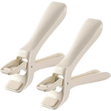 2 Pinces, silicone, motif antidérapant, protection chaleur, bols plaques (1/5)