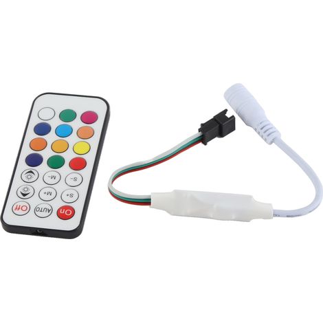 Télécommande sans fil RF miniature WC2811 2812B à 21 touches avec variateur LED à luminosité réglable et couleurs variées (1/5)