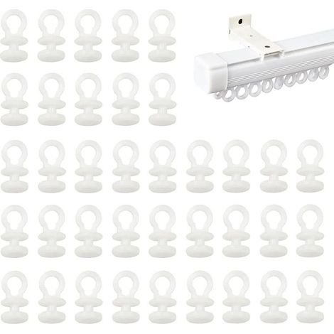 Pack of 100 Curtain Rail Hooks - for Windows, Doors, Showers, Bathrooms (1/5)