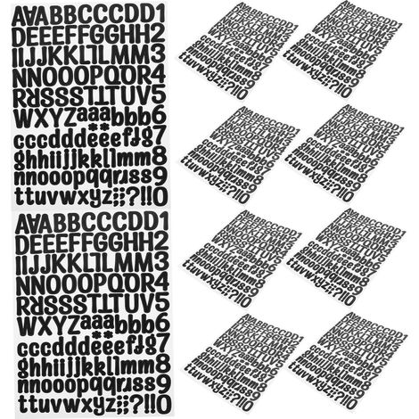 12 feuilles Autocollants Lettres et Chiffres DIY Colorés Stickers Adhésifs Étanches pour Scrapbooking Décoration Bouteilles Eau et Ordinateurs Lettres Petites et Chiffres pour (1/5)