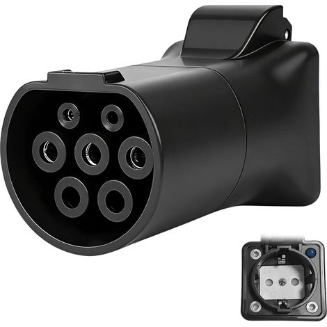 Adaptateur Type 2 vers Schuko 3,5 KW 16A 220V – EV avec Lumière