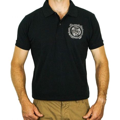 Polo pour moto Homme L'entourloop Mask Noir taille S