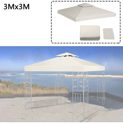 Hengda Tetto di ricambio PA per tenda da festa Telo di copertura Tetto del padiglione 3x3M per padiglione da giardino (1/5)