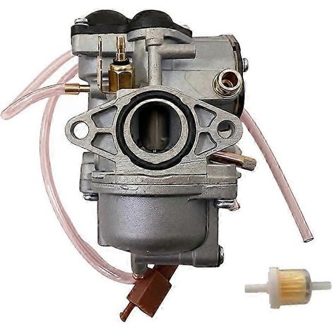 Compatible avec les moteurs 2 temps Suzuki Ag100, Ag50, Ag60 et V100 (50 cm³). Pièce détachée : carburateur. (1/5)