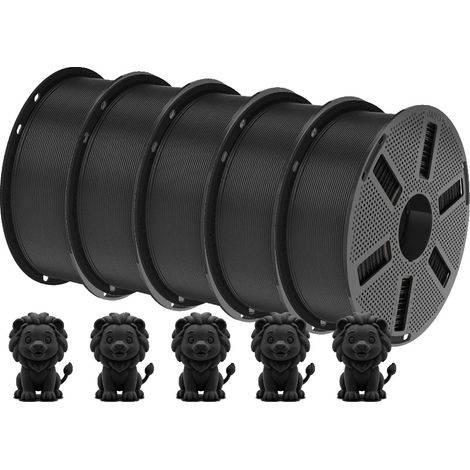 Filamento per stampante 3D, PETG fibra di carbonio, elevata resistenza agli urti, PETG-CF 5BK (1/2)
