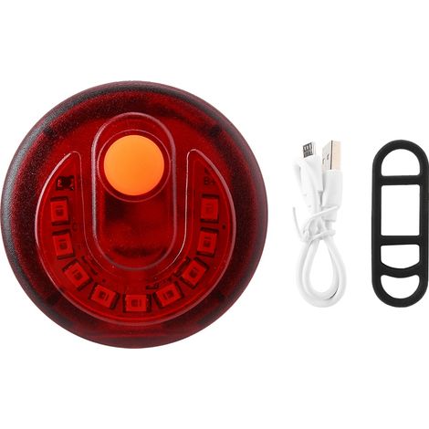 Feu arrière LED étanche pour vélo, lumière de sécurité et de freinage, charge rapide USB (1/5)