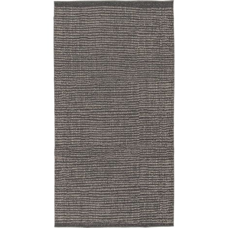 VIVARAISE - Tapis Vivaraise Tulla - Tapis structuré gris anthracite en jute et fibres techniques recyclées (rPET) - 80 x 150 cm (1/5)