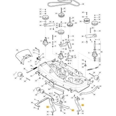 Set di 3 lame per trattorino Stiga - GGP - 1134-9233-01