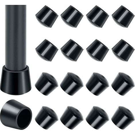 Lot de 16 embouts de chaise en caoutchouc 25mm – Protection des sols – Réduction du bruit – Convient pour intérieur et extérieur - 16pcs (1/5)