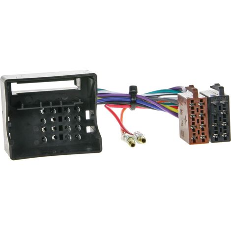 Adnauto – Adaptateur ISO femelle QUADLOCK 40 broches – Connexion haut-parleur avant et arrière – Pour installation radio véhicule