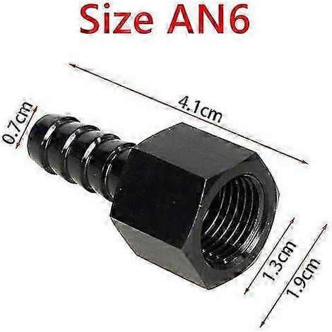 Adaptateur de conduite de carburant, raccord cannelé 3/8 pouce, filetage femelle AN6/AN8 pour tuyaux universels tressés/en nylon