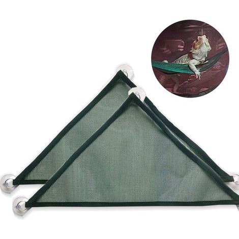Hamaca de 2 piezas, Hamaca para reptiles, Hamaca para lagartos, Malla transpirable, ajolotes, anolis, geckos, serpientes, camaleones, etc, Negra (1/5)