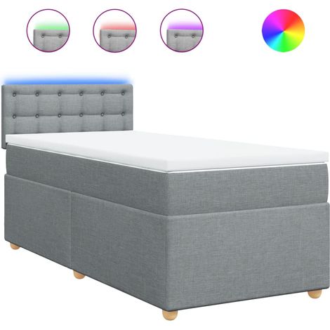 Maison Exclusive - Boxspringbett mit Matratze Hellgrau 80x200 cm