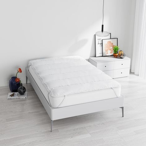 Topper Singolo 80x195 cm Elegant Made in Italy Trapuntato con Elastici per Massimo Comfort (1/5)